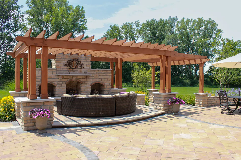 Pergola & Fireplace Patio in Galena, OH